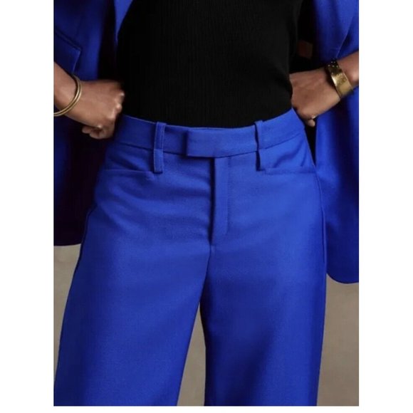 Banana Republic Lido Wide Leg Wool Pant | Black #746688 - Picture 7 of 16